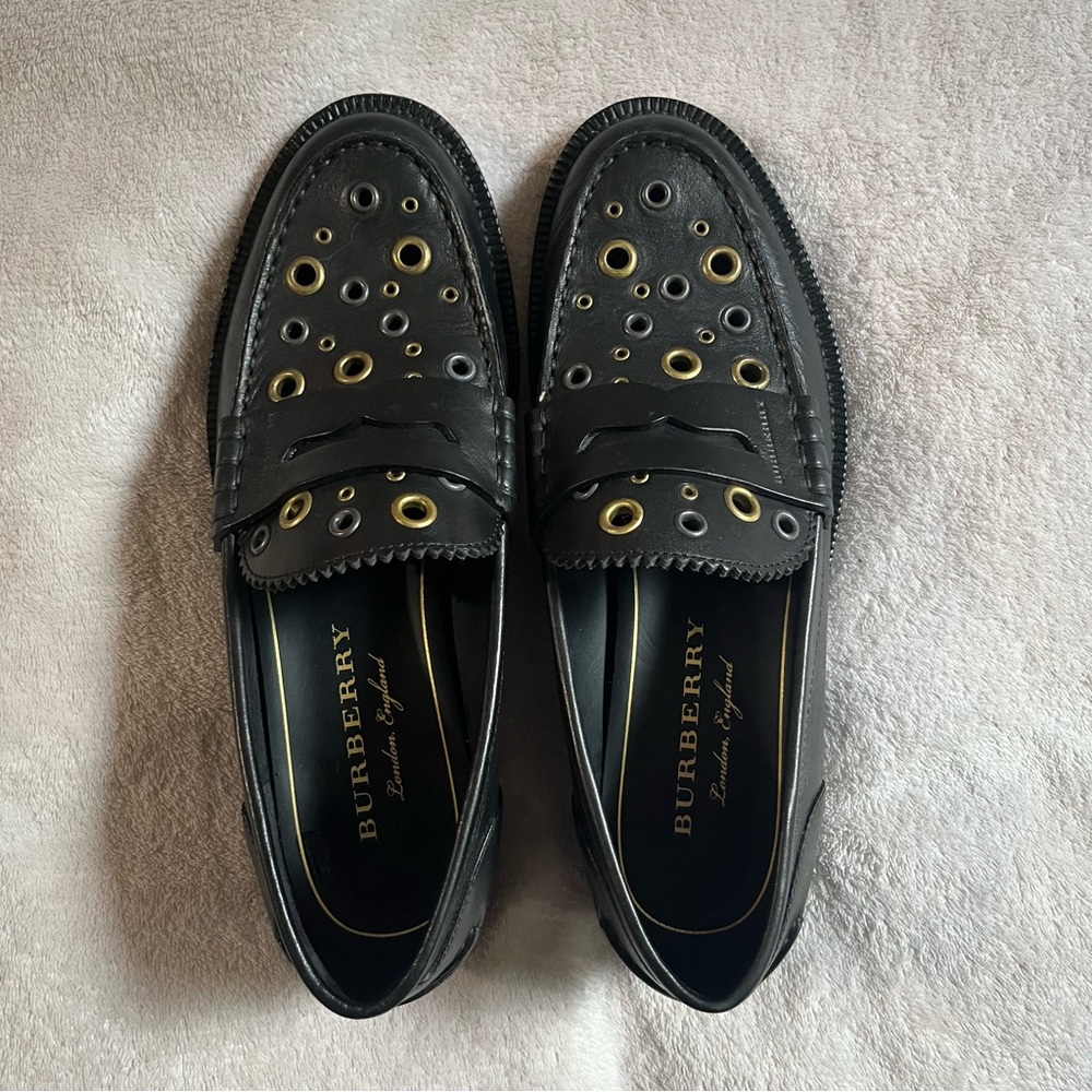 Black Burberry loafer
